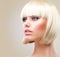 Model with short Blond hair