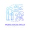 Model social skills blue gradient concept icon