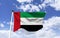 Model of United Arab Emirates Flag floating