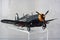 Model of Vought F4A Corsair, American fighter aircraft used during World War 2 against Japanese in Pacific theater