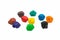 A modelling clay ball of different colors