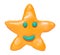 Modelling clay smiling star