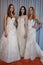 Models pose at the Michelle Roth Bridal Spring 2016 Collection presentation