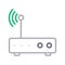 Modem thin color lline vector icon