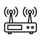 Modem thin linet vector icon