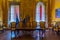 Modena, Italy, September 23, 2021: Chamber in Palazzo Comunale i