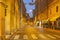 Modena - The street of old town in the morning