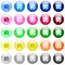 Moderate blog comment icons in color glossy buttons