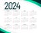 modern 2024 business calendar template schedule annual task