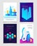 Modern abstract 3d geometric backgrounds with futuristic colorful shapes. Big data, architectural design and blockchain