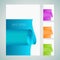 Modern Abstract Colorful Wavy Paper Art Style Background Sets
