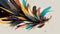 modern abstract feathers wallpaper, freedom logo marketing style, ai generated image