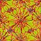 Modern abstract gerbera daisy flower seamless pattern background. Painterly repeat, tropical red green backdrop