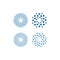 Modern Abstract Halftone icon Dots Logo sets