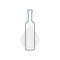 Modern abstract illustration with bottle vodka with grey blob. Linear outline sign. Logo illustration on white background. Contour