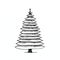 Modern abstract modernist Christmas tree concept as black and white logo. Xmas tree as a symbol of Christmas of the birth of the