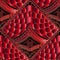 Modern abstract red 3d seamless pattern. Greek geometric texture