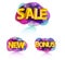 Modern abstract sale bubble sign collection