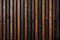 Modern acoustic panel with vertical wooden slats. Generative AI