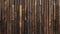 Modern acoustic panel with vertical wooden slats. Generative AI.