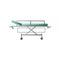 Modern adjustable medical hospital bed with green mattress