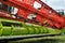 Modern agricultural machinery exhibited at the agricultural exhibition