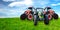 Modern agricultural tractors banner