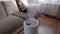 Modern air humidifier, aroma oil diffuser at home. Improving the comfort of living in a house, Improving the well-being