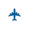 Modern Airplane Traveling Cargo Freight Icon Logo