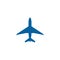 Modern Airplane Traveling Cargo Freight Icon Logo