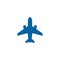 Modern Airplane Traveling Cargo Freight Icon Logo