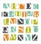 Modern alphabet poster design