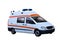 Modern ambulance emergency isolated on white background