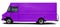 Modern American cargo minibus purple color side view.