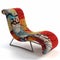 Modern American Chaise Lounge Armchair