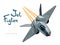 Modern American jet fighter aircraft. Vector sketch