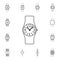 Modern Analog Men Wrist Watch line icon. Clock Icon. Premium quality graphic design. Signs, symbols collection, simple icon for we