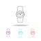 Modern Analog Men Wrist Watch line icon. Clock Icon. Premium quality graphic design. Signs, symbols collection, simple icon for we