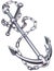 Modern anchor and chain