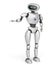 Modern android robot on a white background. 3D rendering.