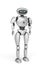 Modern android robot on a white background. 3D rendering.