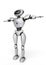 Modern android robot on a white background. 3D rendering.