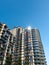 Modern apartment block in Canary Wharf, London