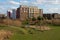 Modern apartment buildings with a parc and playground, part of the urban expansion of the city of Ghent, Flanders