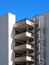 Modern apartments detail with balconies