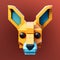 Modern App Logo With Kangaroo And Lego Face