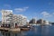 Modern appartments and houseboats in Copenhagen, Denmark