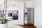 Modern appliances and new design in kitchen. Loft kitchen and apartment