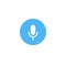 Modern application mike icon for voice messaging.