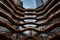 Modern architecture building Vessel spiral staircase is the centerpiece of the Hudson Yards in New York City